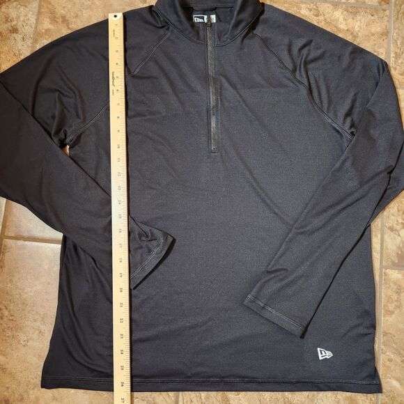New Era Quarter-Zip Long Sleeve Shirt – Men’s Size Large | Black - Picture 5 of 8